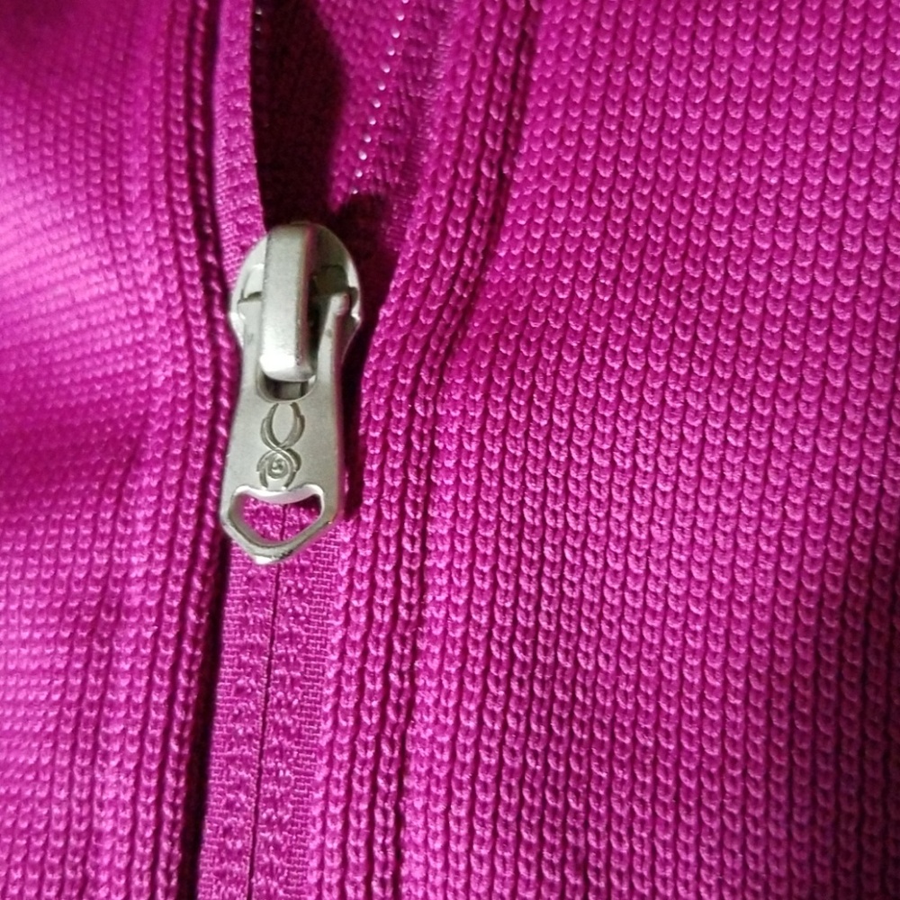 FUCHSIA FULL ZIP CORE SWEATER - Picture 4 of 7